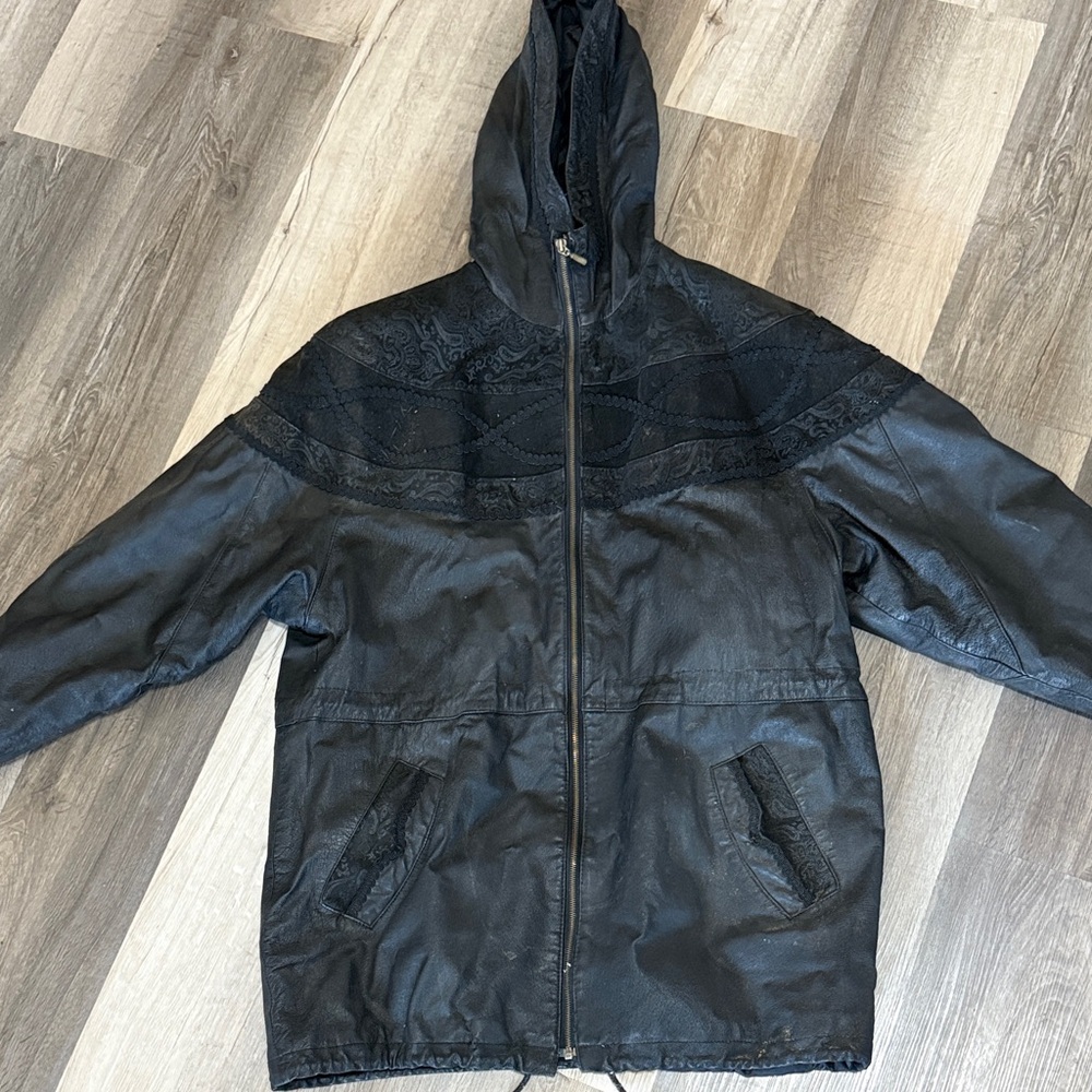 Black Hooded Jacket VINTAGE BOMBER